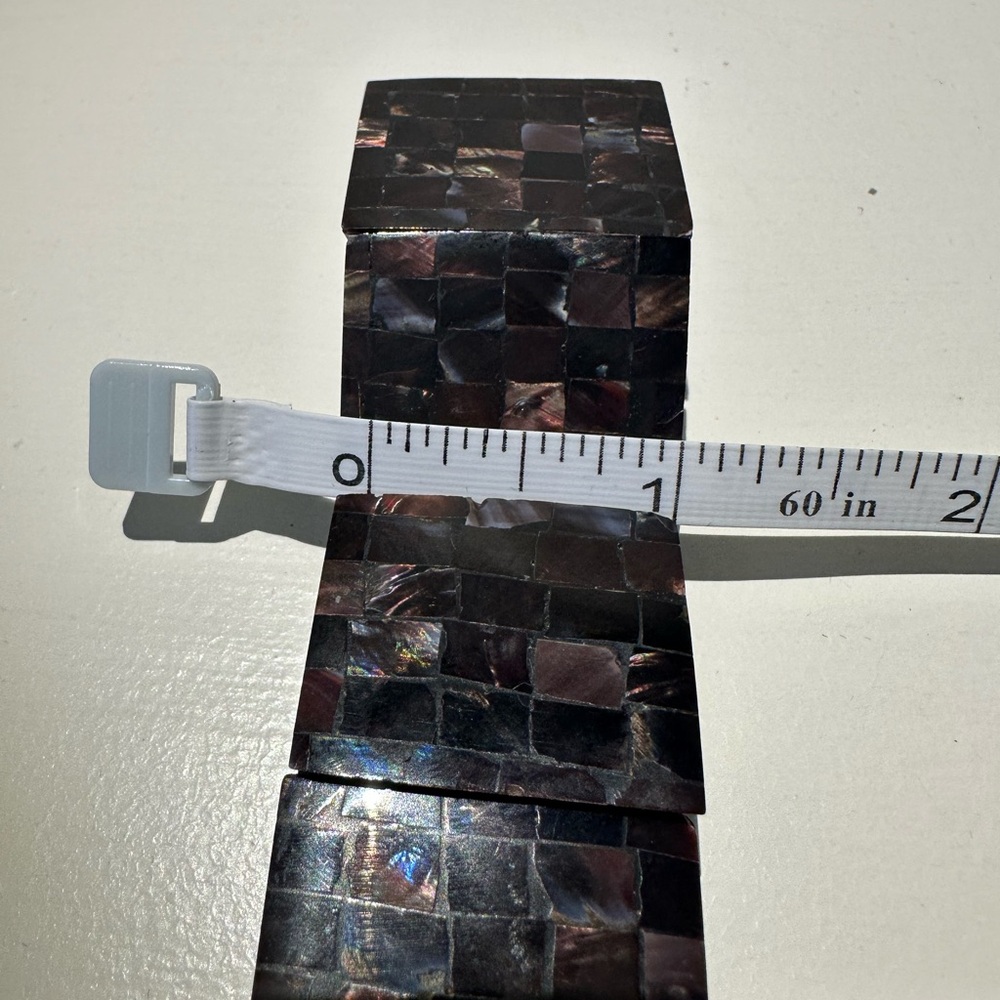 Mosaic Shell Cuff Bracelet RARE find - Picture 5 of 7